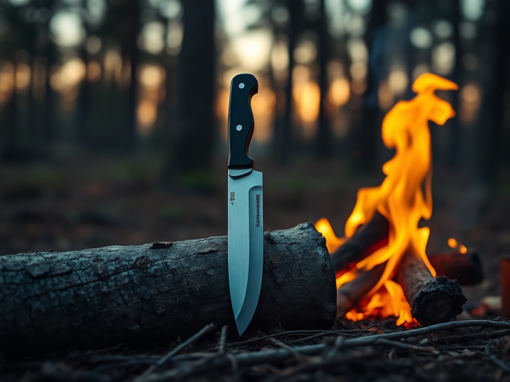Bushcraft Messer am Lagerfeuer